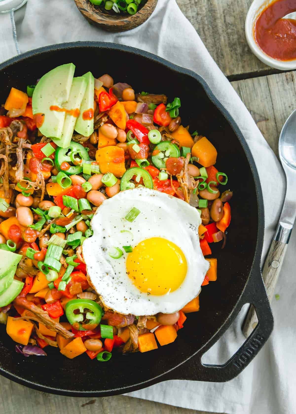 Brisket Hash - Easy Breakfast Skillet Brisket and Eggs Hash