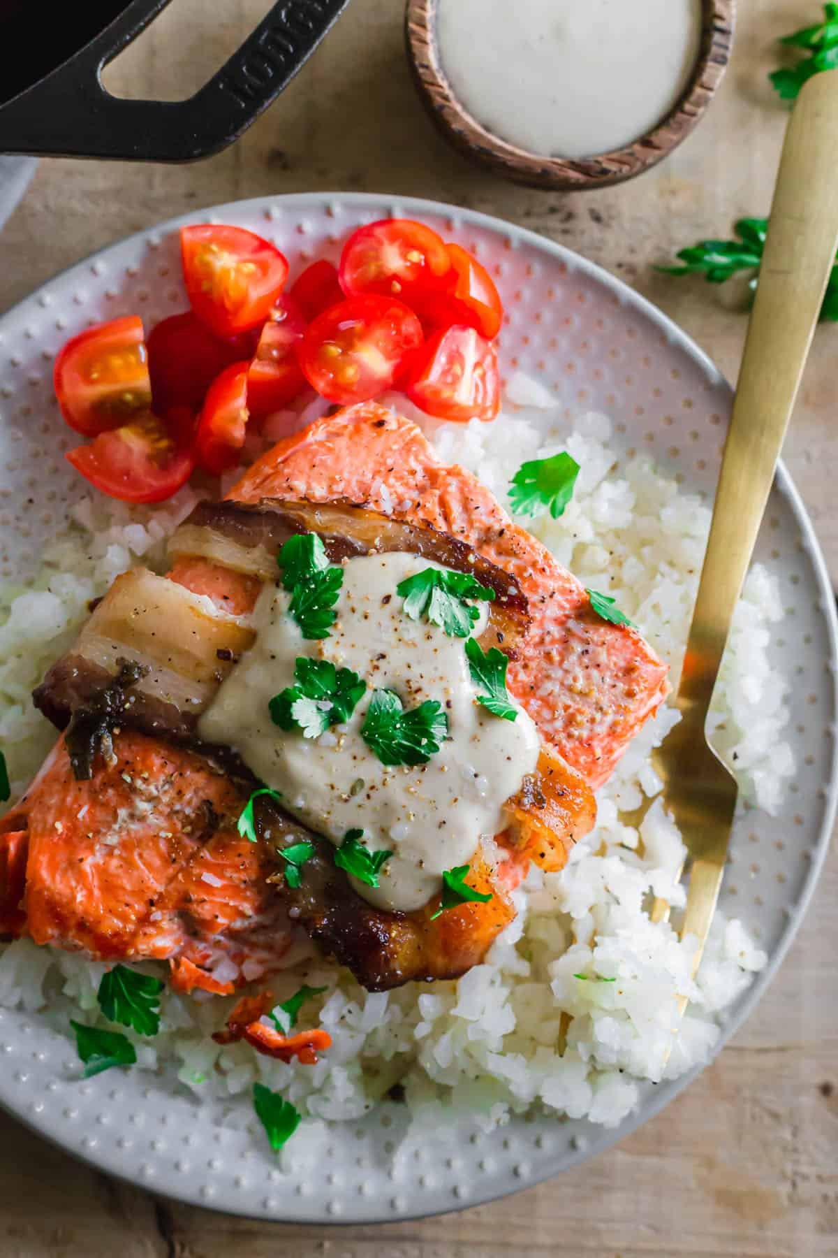 Bacon Wrapped Salmon - Running to the Kitchen®