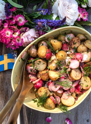 Schwedischer Kartoffelsalat mit gebackenen Kartoffeln | S-Küche