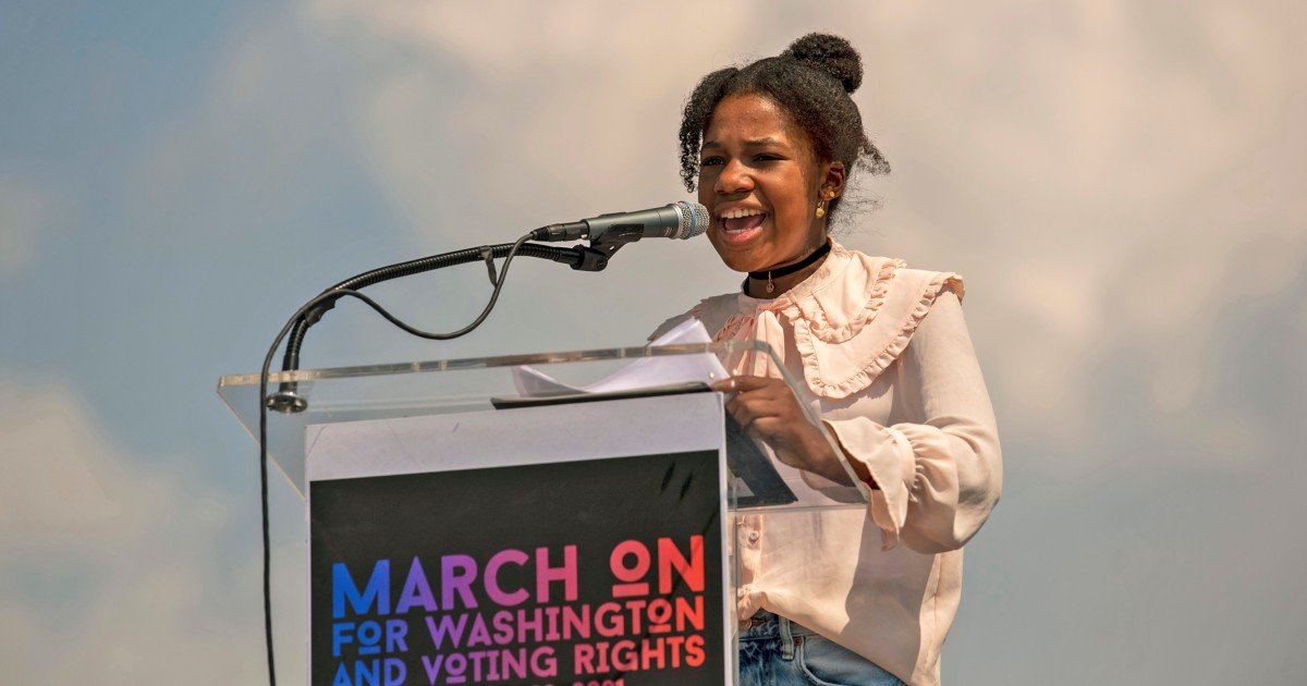 MLK’s granddaughter isn’t old enough to vote. But she’s still making her voice count.