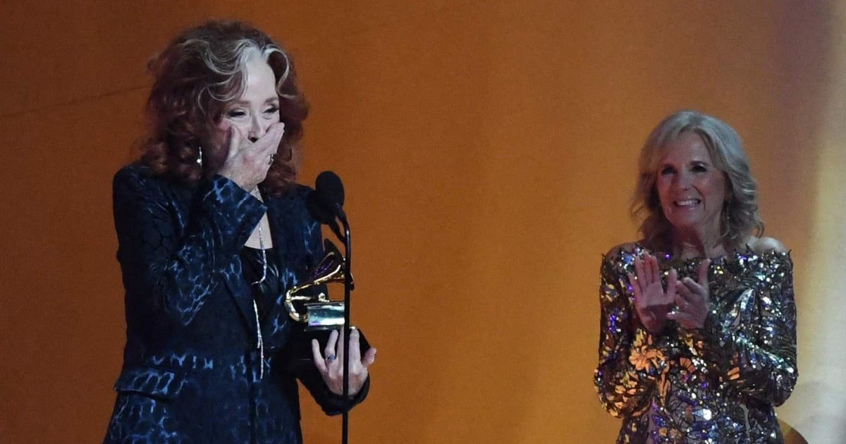 Bonnie Raitt is shocked to learn she won song of the year Grammy: 'Are you serious?'