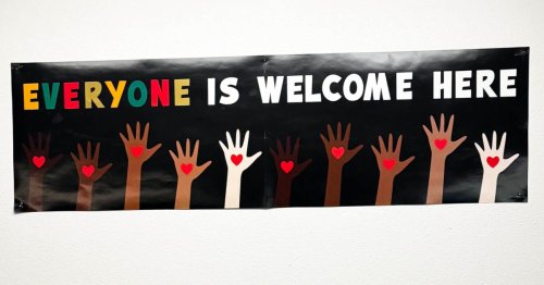 Teacher ordered to remove signs from classroom, including one saying 'Everyone is welcome here'