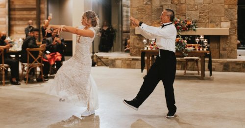 A bride and her dad who went viral with their dance share a special bond