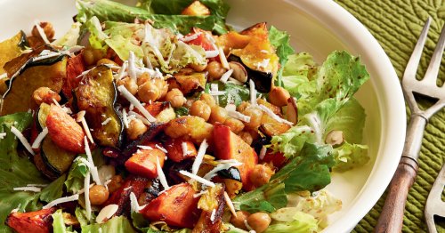 Lidia Bastianich roasts squash, carrots and chickpeas for an easy autumn salad