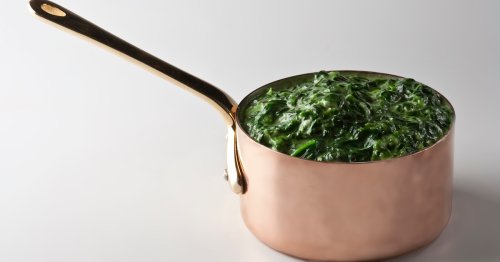 The ultimate creamed spinach recipe comes from Strip House in NYC