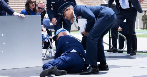 Biden 'fine' after fall onstage at Air Force Academy graduation