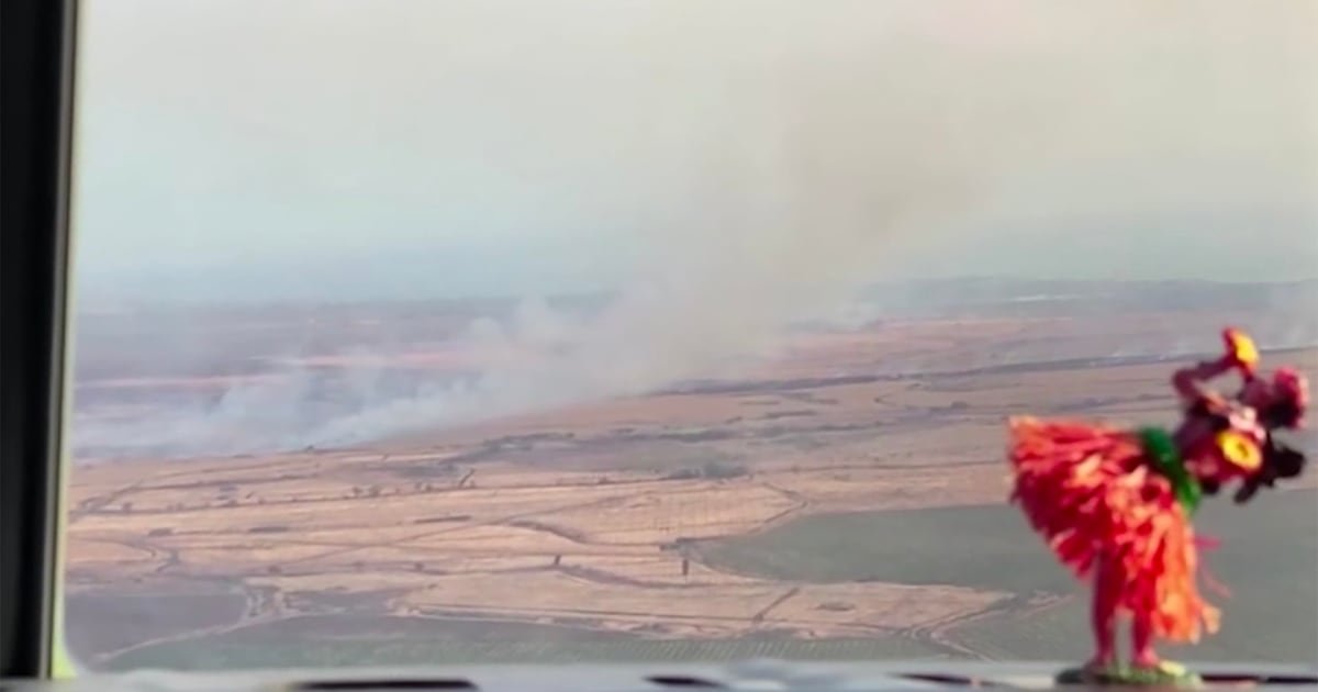 Aerial video shows extent of Maui wildfires
