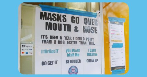 'Masks go over mouth & nose': Food truck's sign about mask-wearing goes viral