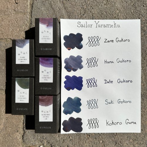 Sailor Yurameku Ink 2nd Edition Swatches, Comparison and Quick Review!