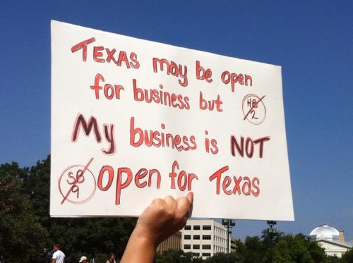 Six amazing signs from the "Stand with Texas Women" rally