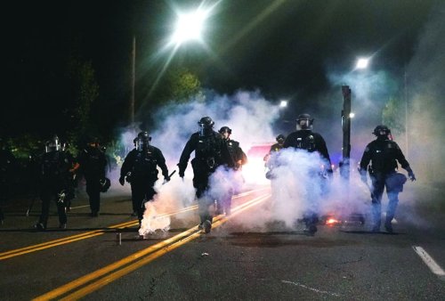 So much tear gas has been sprayed on Portland protesters that officials fear it's polluted the water