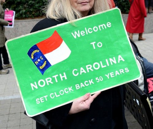 Thousands protest North Carolina GOP policies in "Moral March"