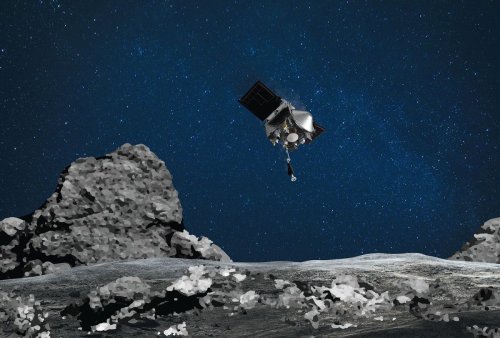 Watch a NASA spacecraft collect pebbles from the ancient asteroid Bennu