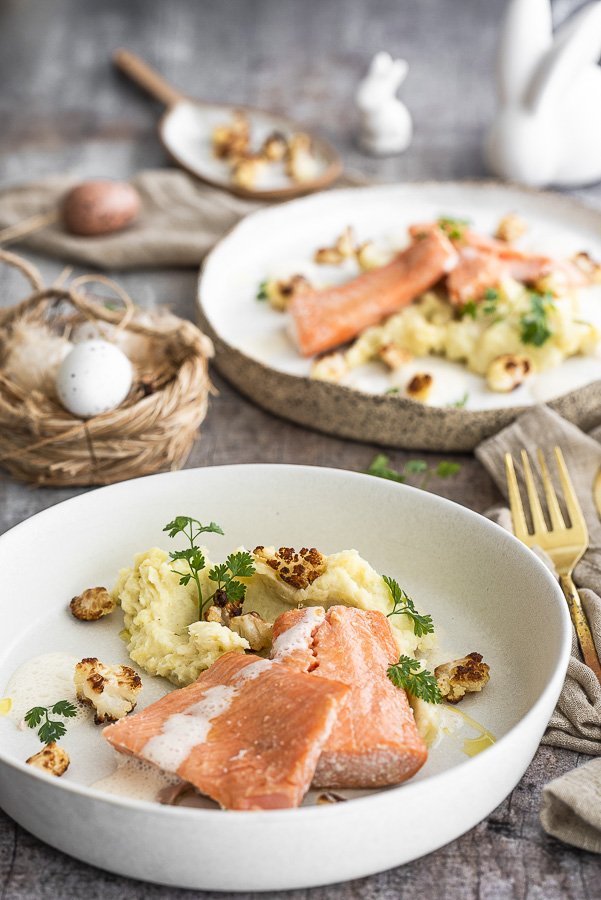Confierte Lachsforelle mit Limettencreme - Salzig, Süß und Lecker