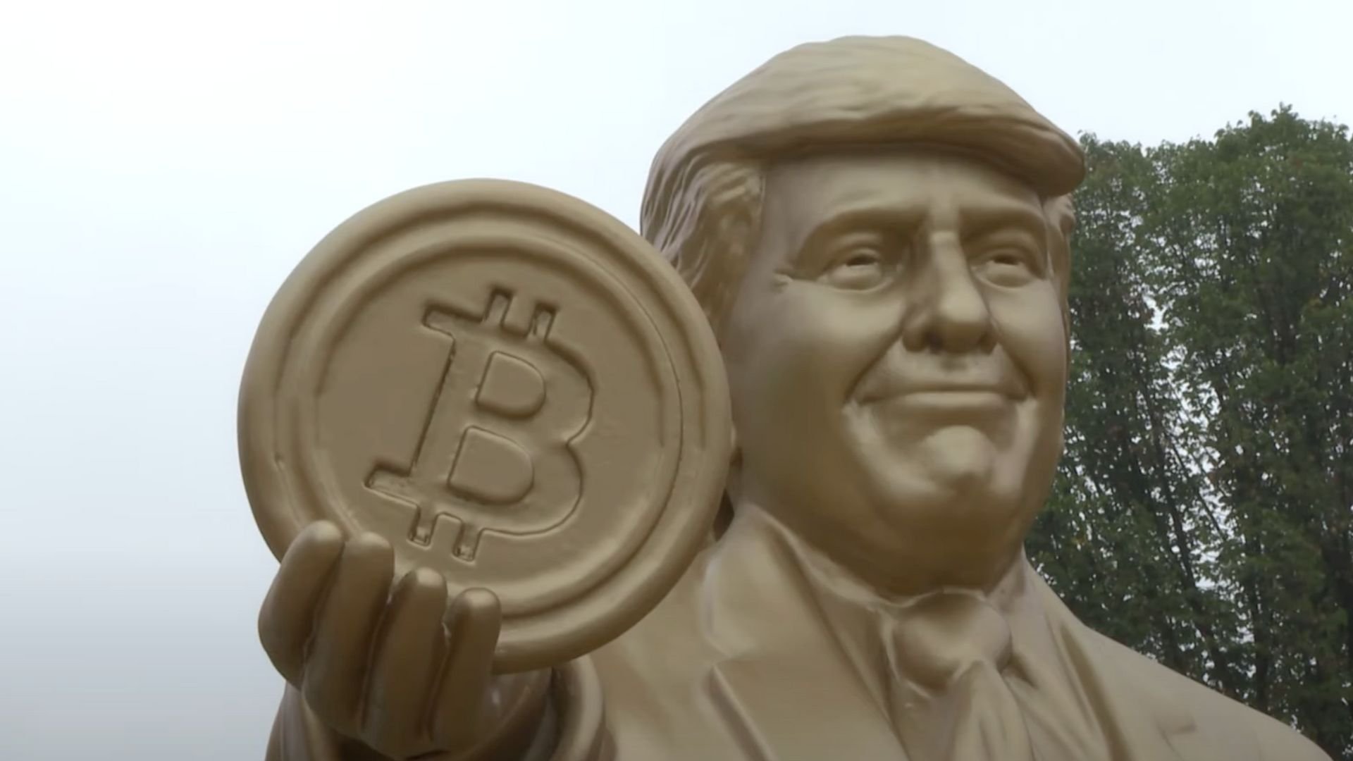 Trump-Bitcoin statue installed at Capitol in wake of Fed rate cut