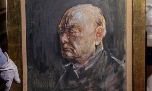 Study for Winston Churchill portrait that was famously burnt is up for sale