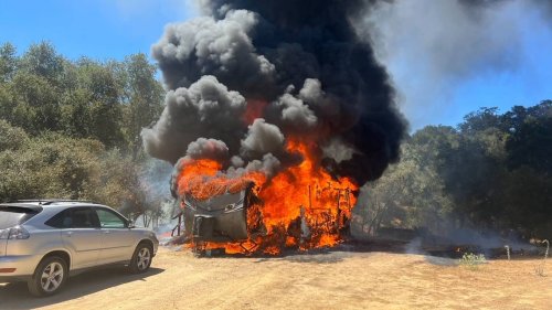 3 residents injured, dog dies in RV fire in Atascadero