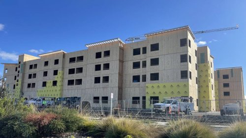 A massive building is going up along Highway 101 in SLO. What is it?