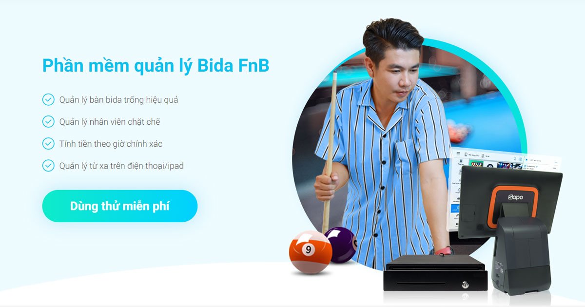 Phần mềm quản lý quán bida chuyên nghiệp cover image