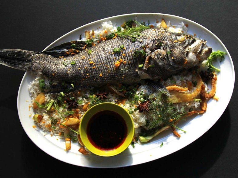 Steamed Whole Fish with Dried Tangerine Peel and Fennel