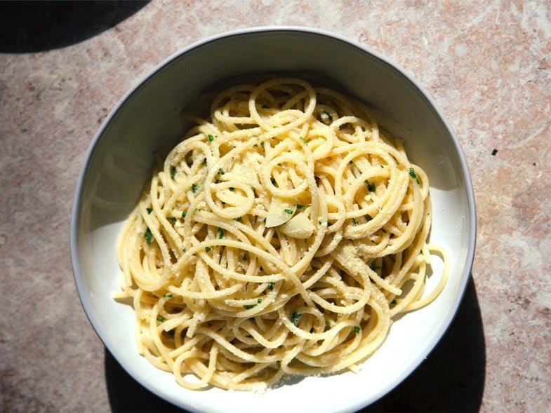 Nick Anderer’s Spaghetti with Garlic and Olive Oil