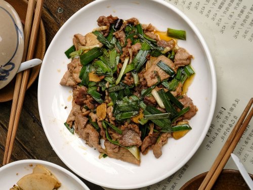 Homestyle Stir-Fried Pork with Garlic Chives (Xiao Chao Rou)