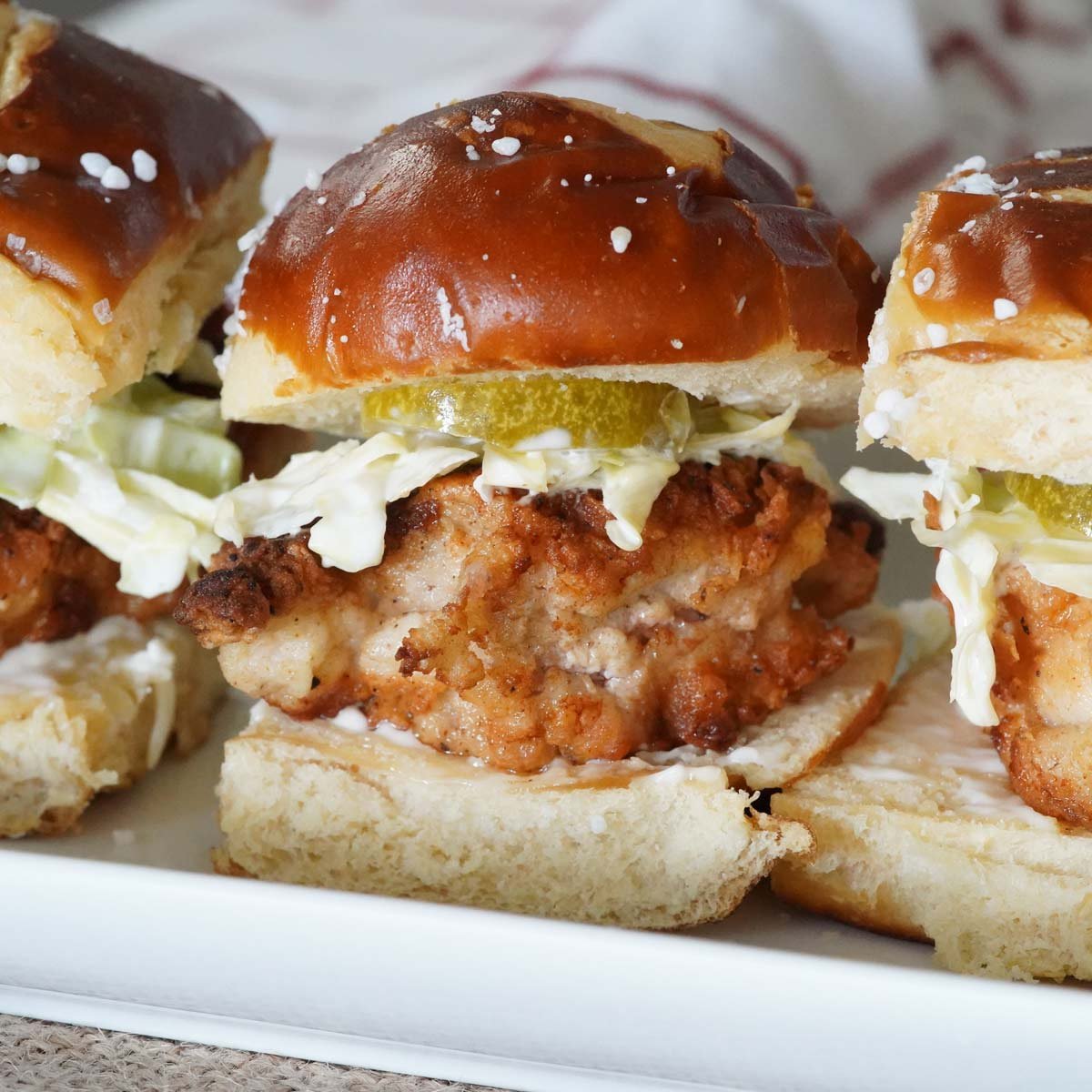 Fried Chicken Sliders -