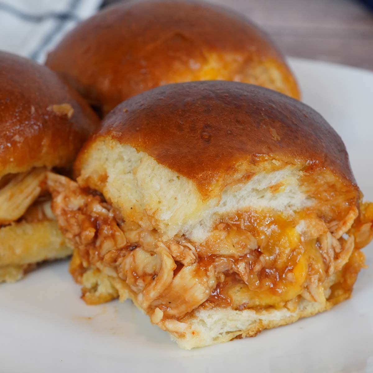 Shredded BBQ Chicken Sliders