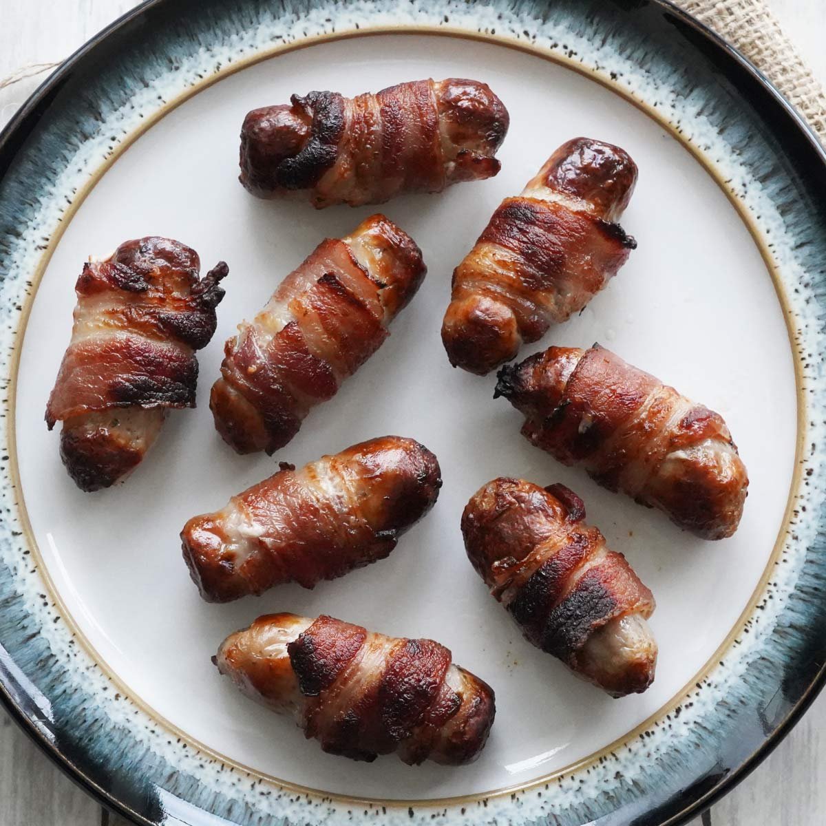 Easy Bacon Wrapped Sausages Appetizer