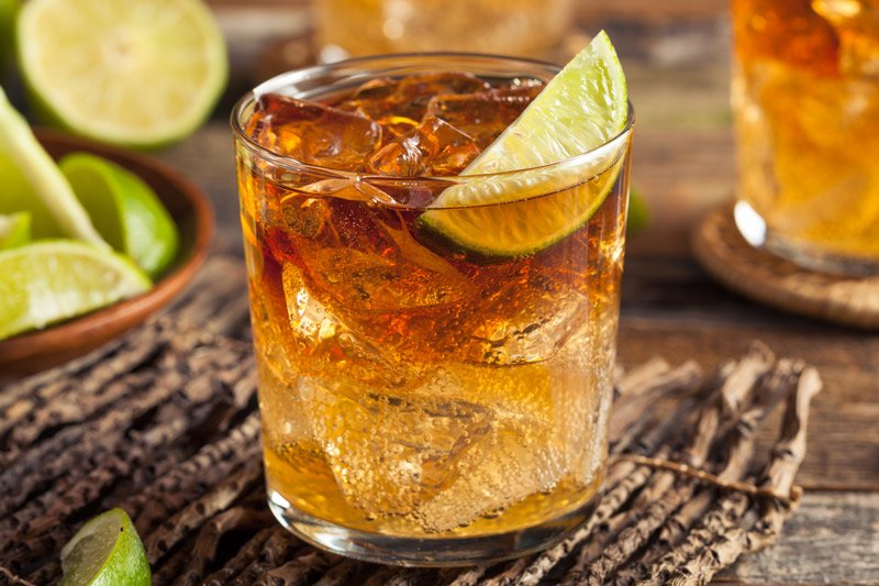 Classic Dark n' Stormy Cocktail