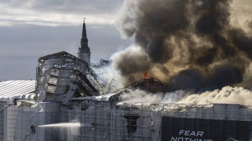 In pictures: Fire engulfs Copenhagen's historic stock exchange building