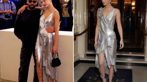 Bella Hadid trägt ikonisches Dior-Kleid von 1997