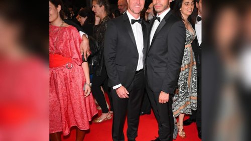 Ralf Schumacher und Étienne auf dem roten Teppich in Cannes