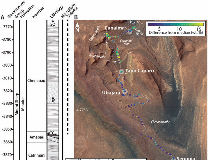 Carbonates identified by the Curiosity rover indicate a carbon cycle operated on ancient Mars