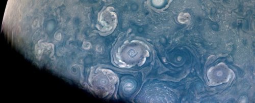 Breathtaking New Photos Show Jupiter's Hypnotic Swirling Storms, And How Is This Real?