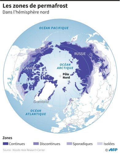 Le dégel du permafrost, une triple menace, selon des études - Sciences et Avenir