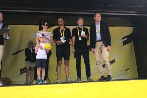Richard Moore honoured by Tour de France organisers at special ceremony in Lille