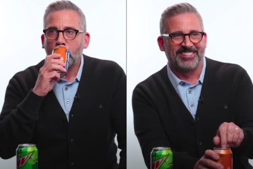 Steve Carell tries Irn-Bru for the very first time: 'So it's haggis soda?'