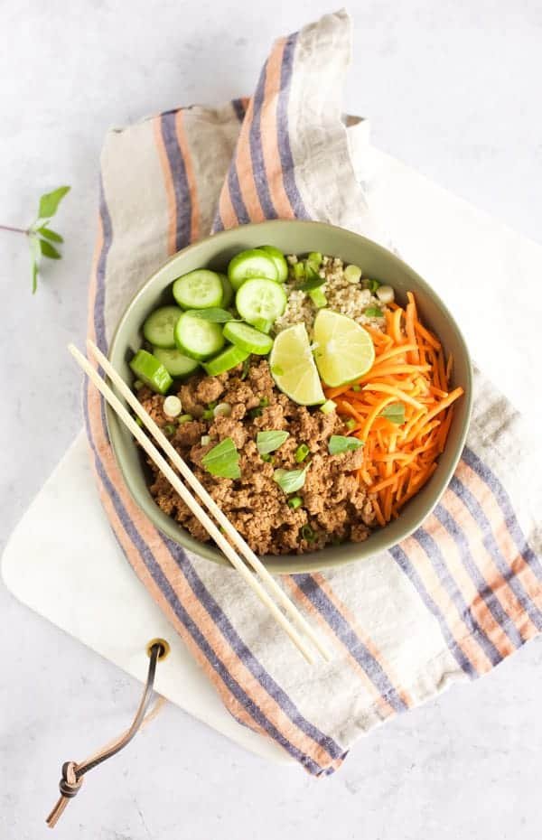 Indonesian Beef and Quinoa Bowl