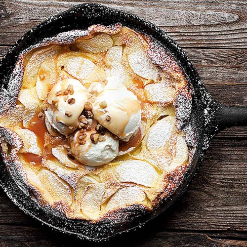 Caramel Apple Dutch Baby - Seasons and Suppers