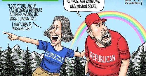Politics colors our vision of the Evergreen State | Horsey cartoon