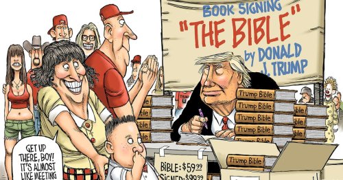 Trump sells Bibles; evangelicals sell their souls