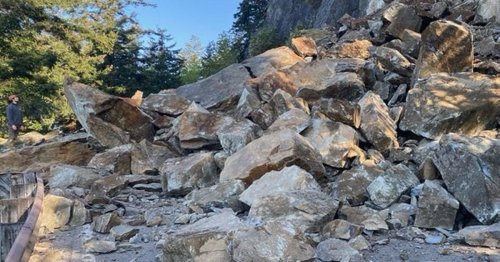 Rockslide shuts down scenic Chuckanut Drive in Skagit County