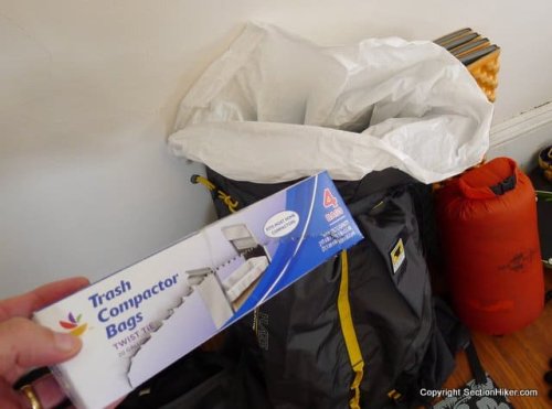 How to Keep Your Backpacking Gear Dry with Trash Compactor Bags - SectionHiker.com