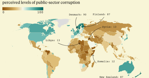 The most corrupt and least corrupt countries in 2022