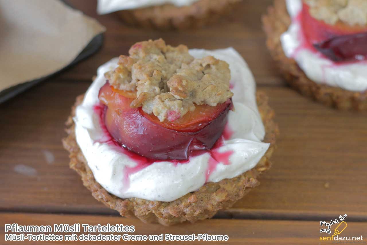 Pflaumen Müsli Tartelettes Rezept - Müsli Tortelettes mit Obst Streusel