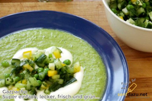 Gazpacho – super einfach, lecker, frisch und grün