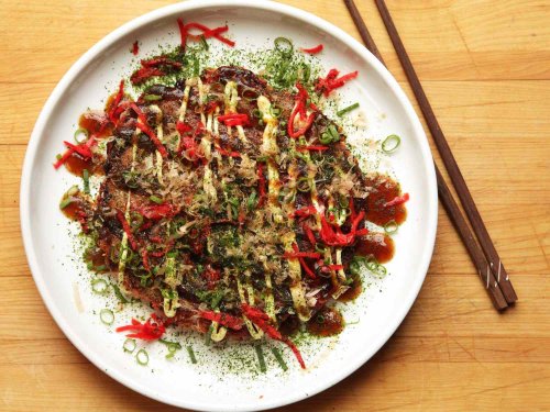 Osaka-Style Okonomiyaki (Japanese Cabbage Pancake) Recipe