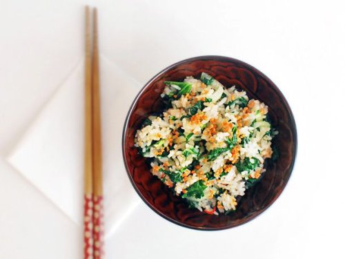 Bok Choy and Kale Fried Rice With Fried Garlic Recipe