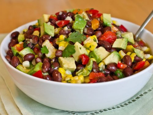 Black Bean, Corn, and Red Pepper Salad With Lime Cilantro Vinaigrette Recipe